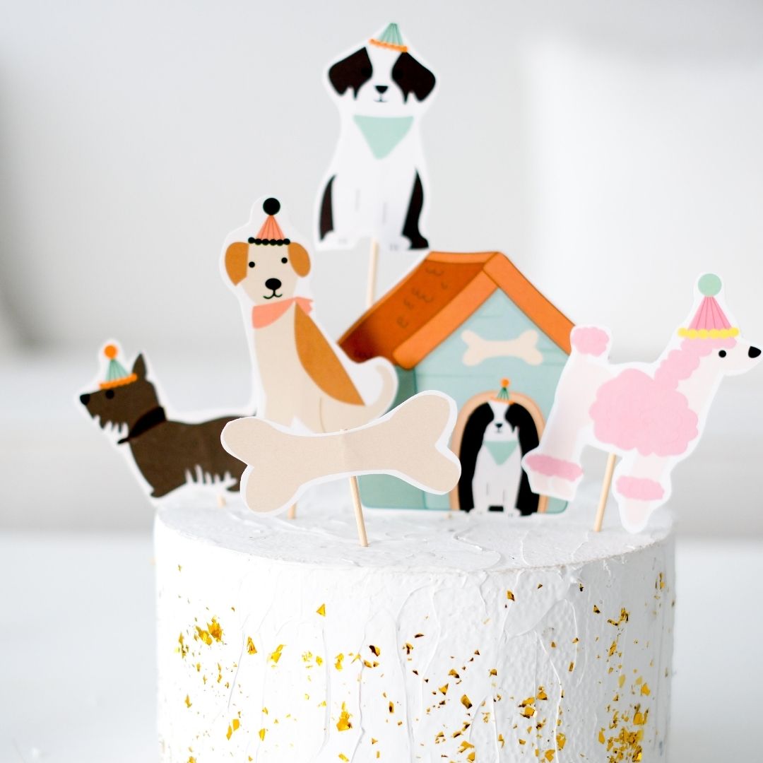 Dogs Köpek Dostlarımız Pasta Süsü 6 Parça