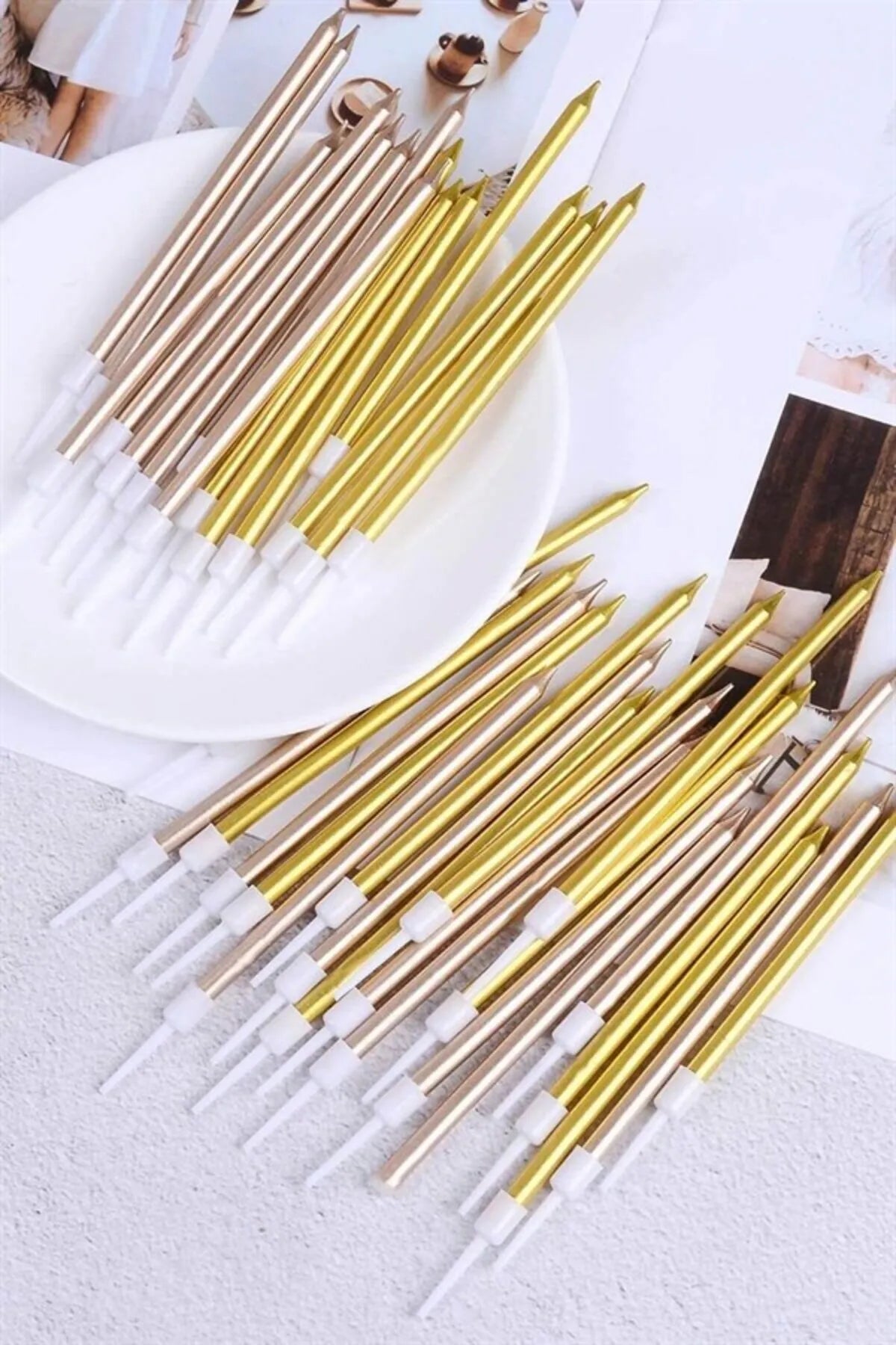 Uzun Slim Pasta Mumu Gold 18 cm