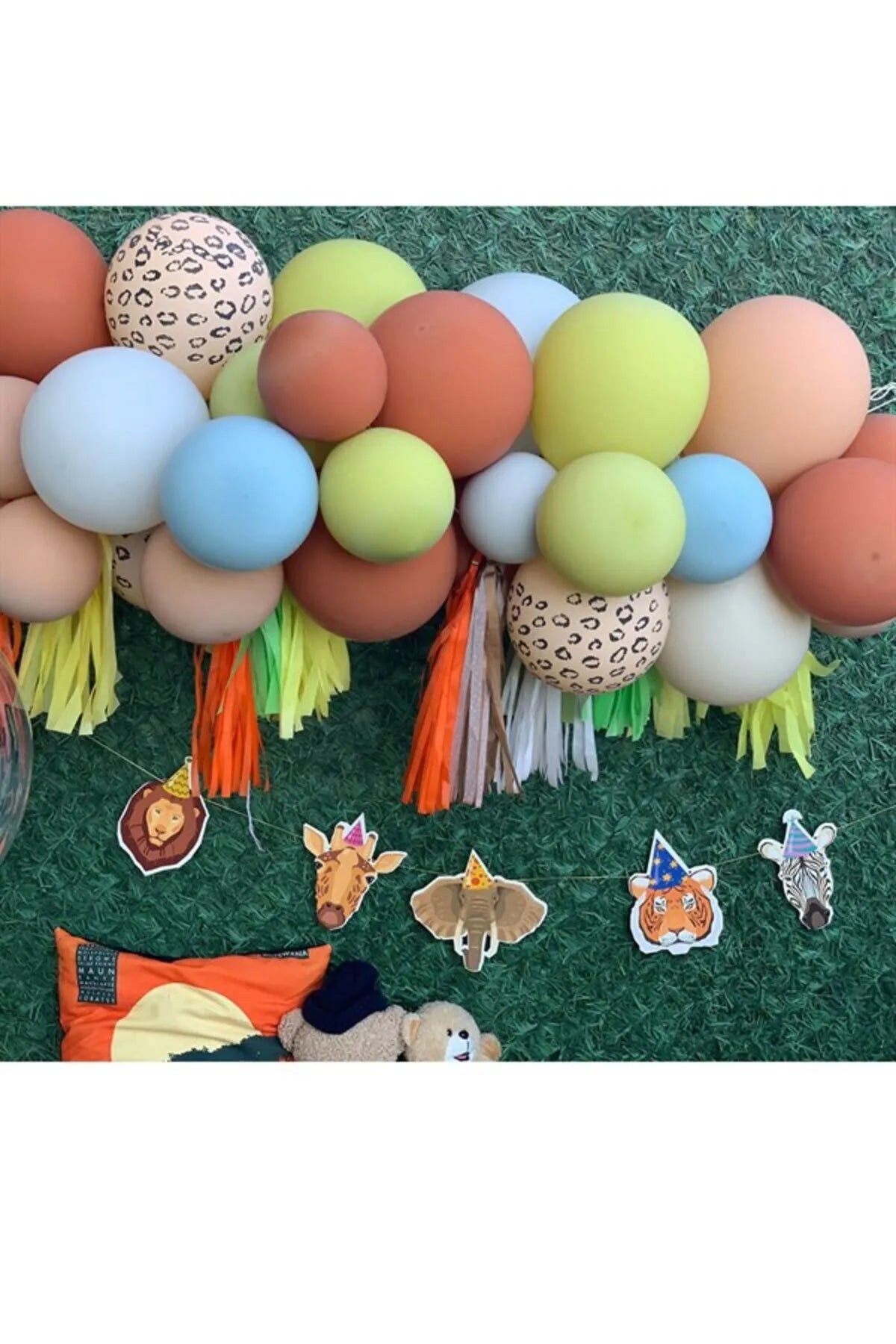 Parti Hayvanları Temalı Banner Süs Safari