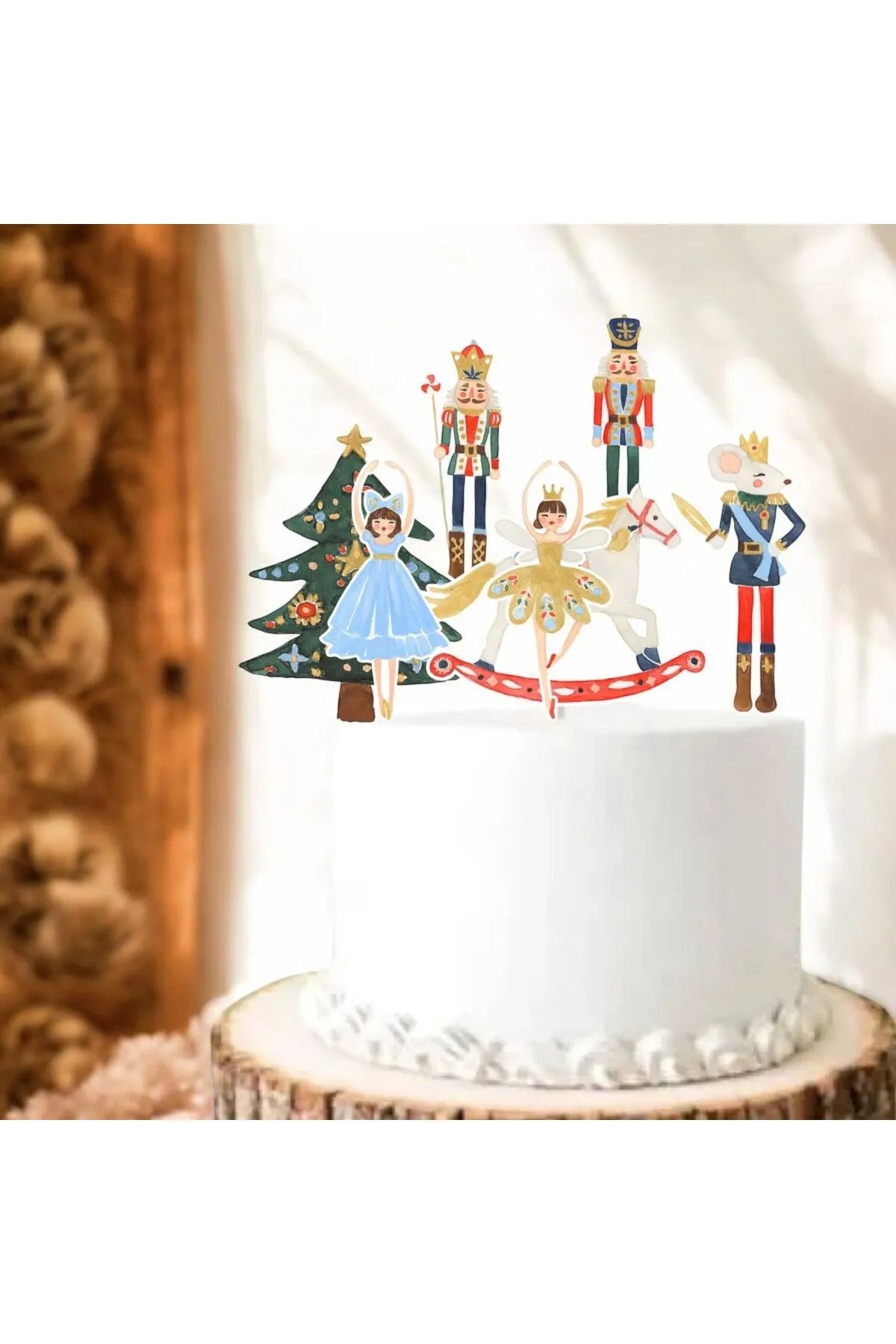 Fındıkkıran Balerin Kürdan Pasta Süsü 6 adet büyük