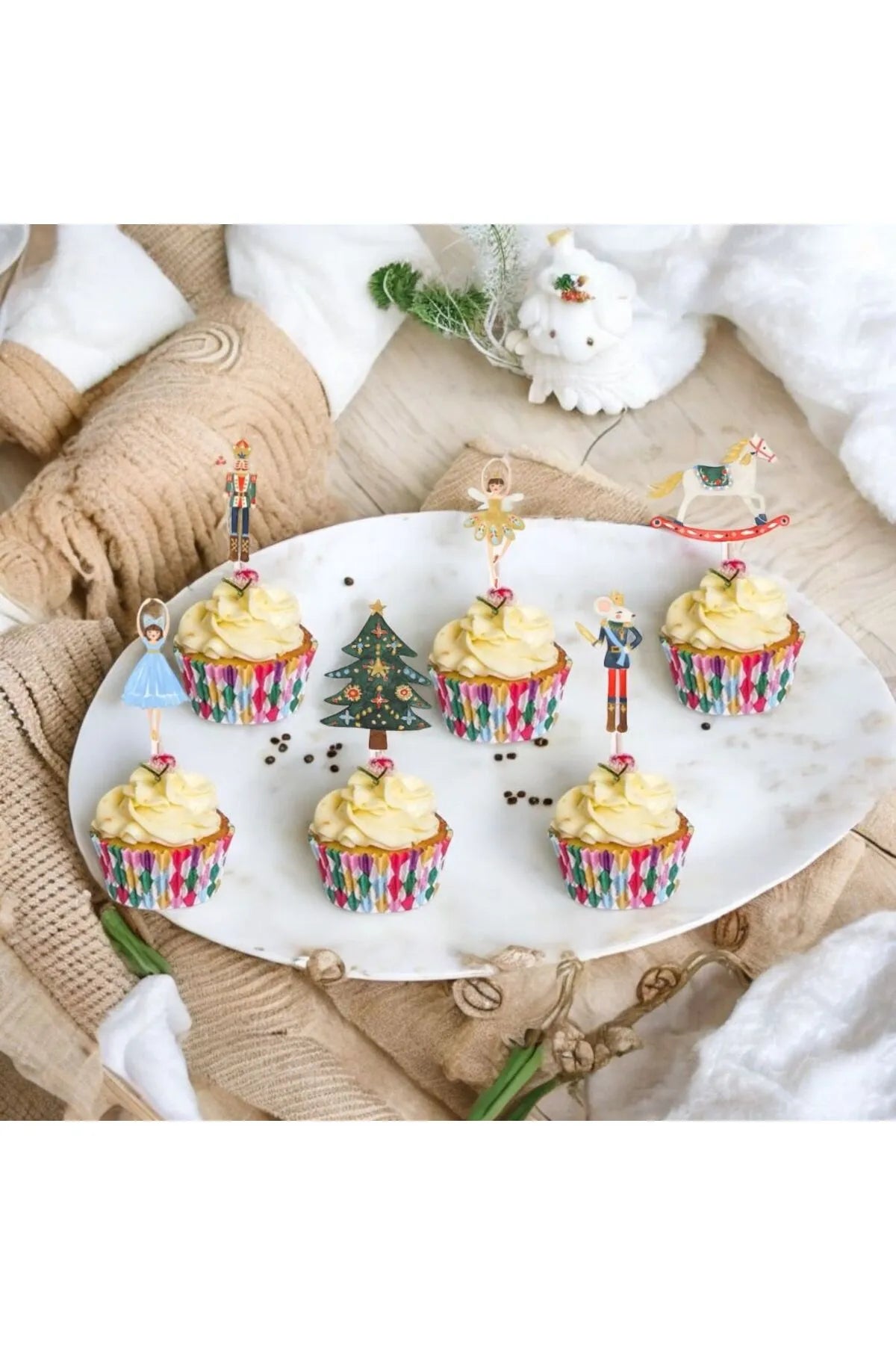 Fındıkkıran Balerin Kürdan Cupcake Süsü 8 adet