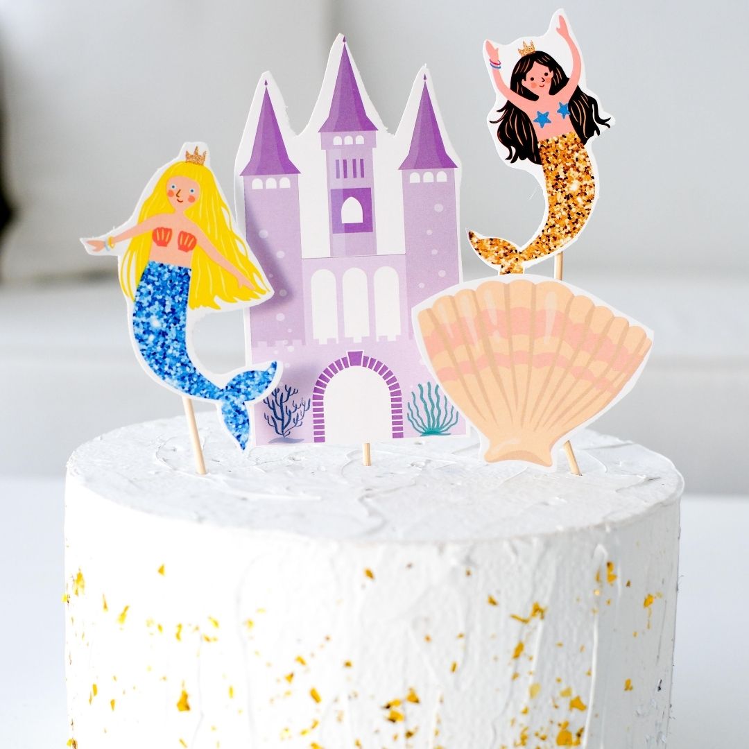 Deniz Kızı Mermaid Temalı Pasta Süsü 4 Adet