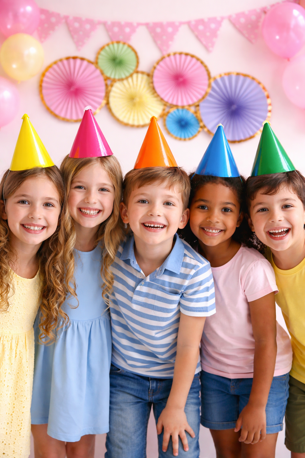 Karnaval Renkler Yaldızlı Parti Şapkası Küçükboy Peluşlara Takılabilir 13-9 cm