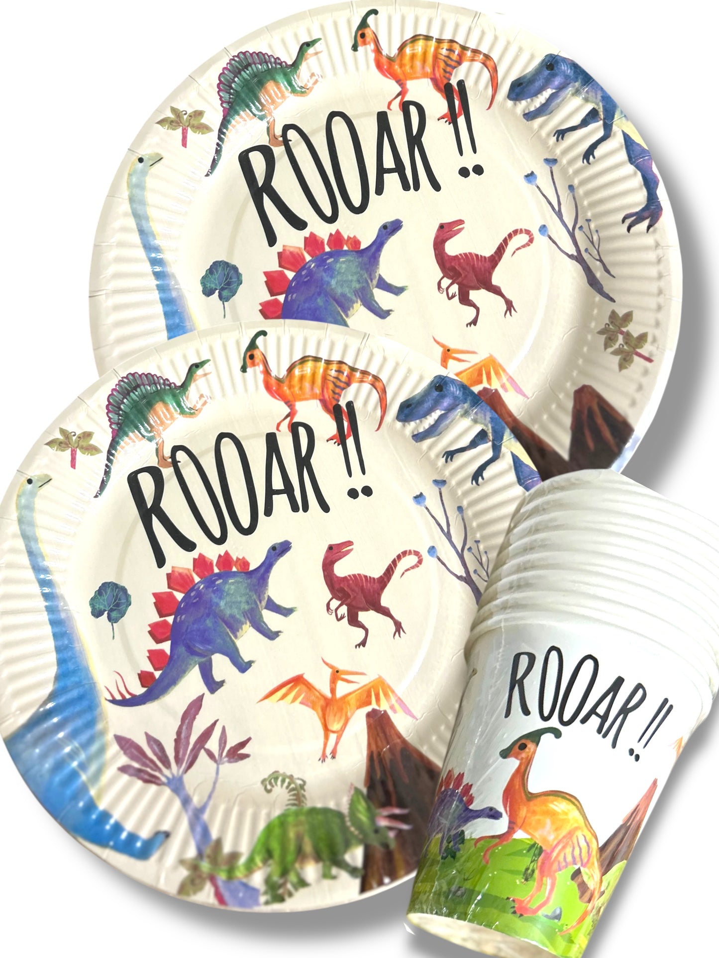 Dinozor Temalı Tabak Bardak Set 8 er adet