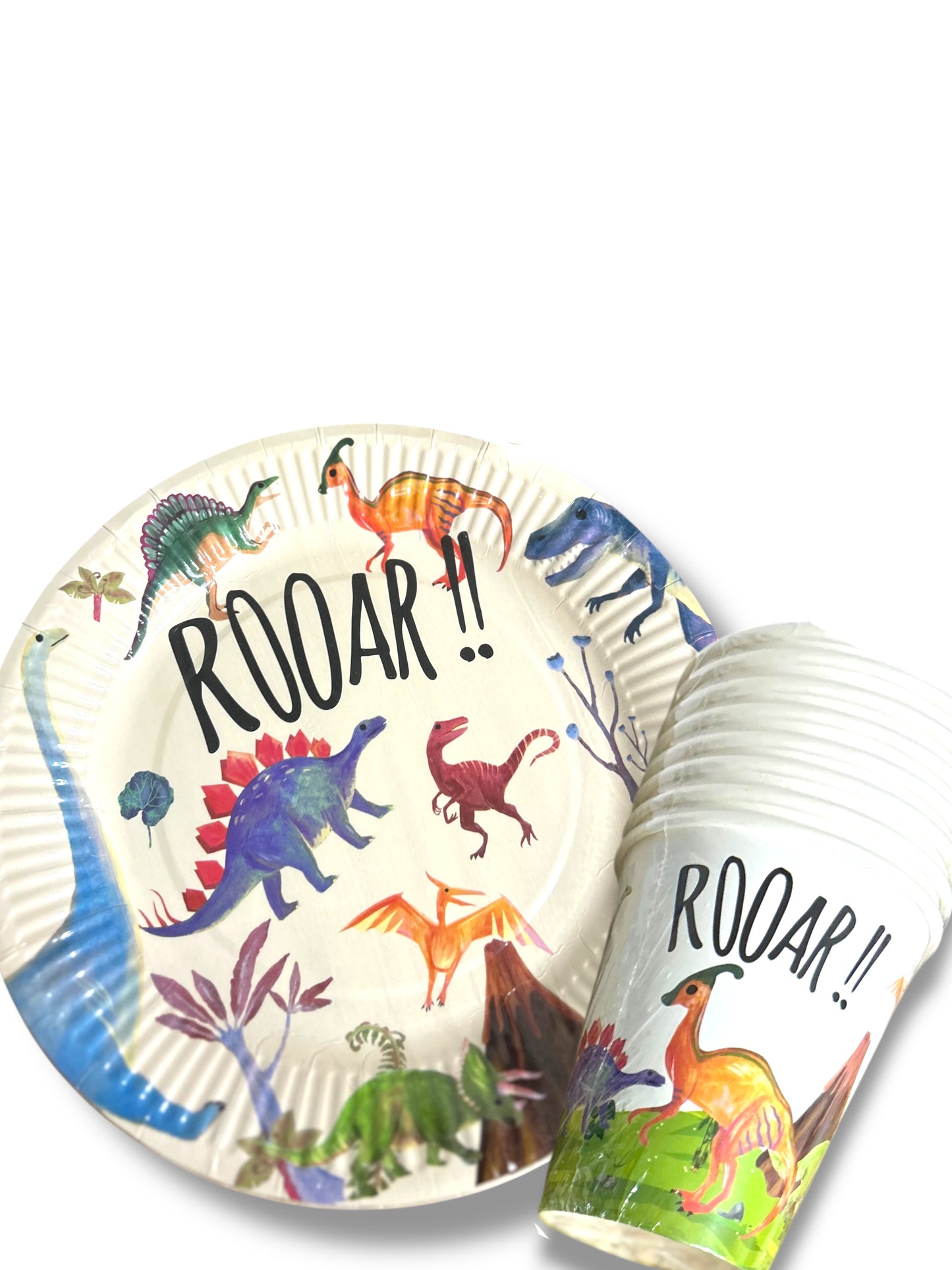 Dinozor Temalı Tabak Bardak Set 8 er adet