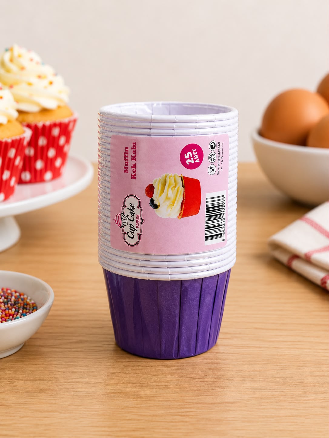 Mor Cupcake Kapsül 25 li