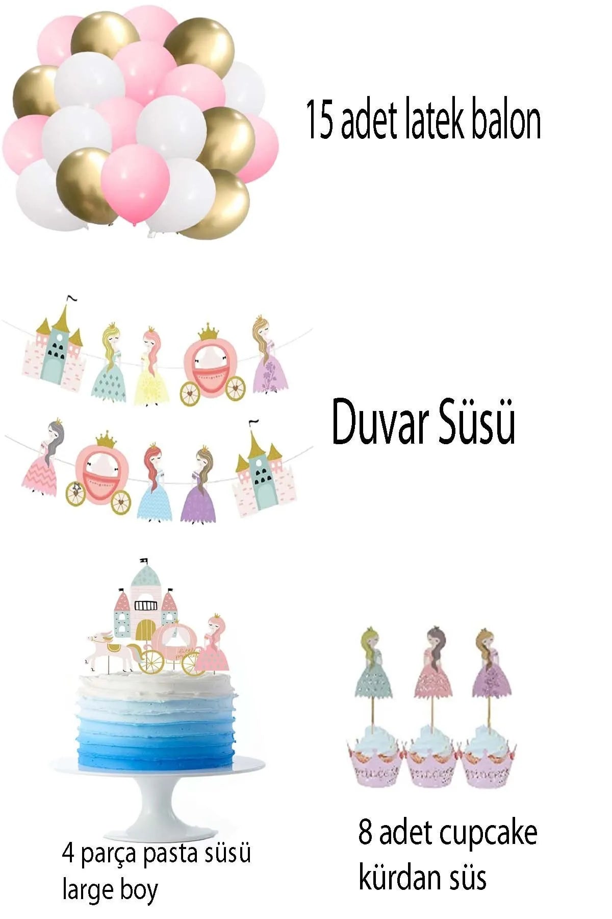 Rapunzel Prenses Temalı Parti Seti