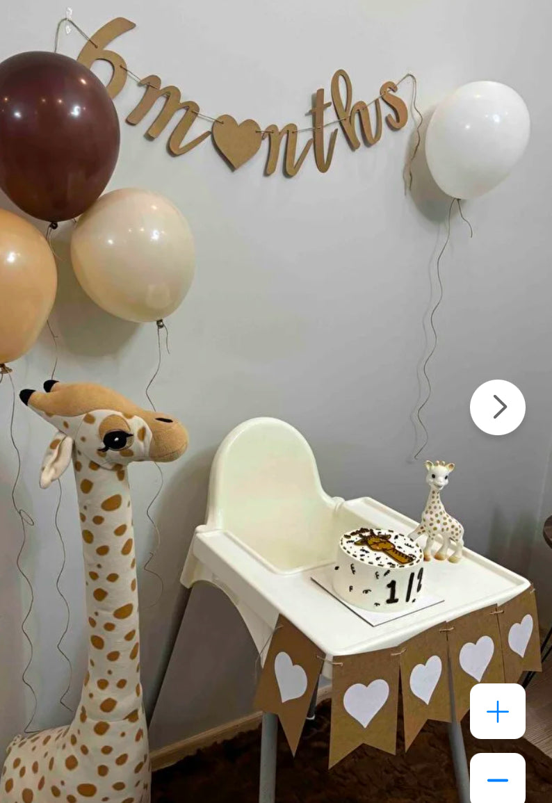 Kraft Beyaz Retro Yarım Yaş 6months Parti Seti 3 parça