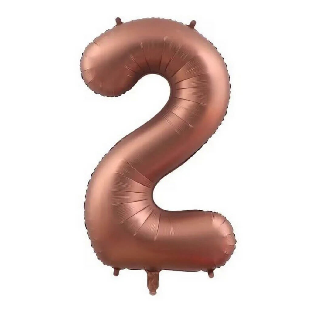 Çikolata Kahve Retro Renk Rakam Folyo Balon 34 İnch Rakam Seçiniz