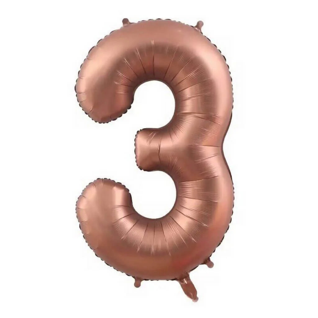 Çikolata Kahve Retro Renk Rakam Folyo Balon 34 İnch Rakam Seçiniz