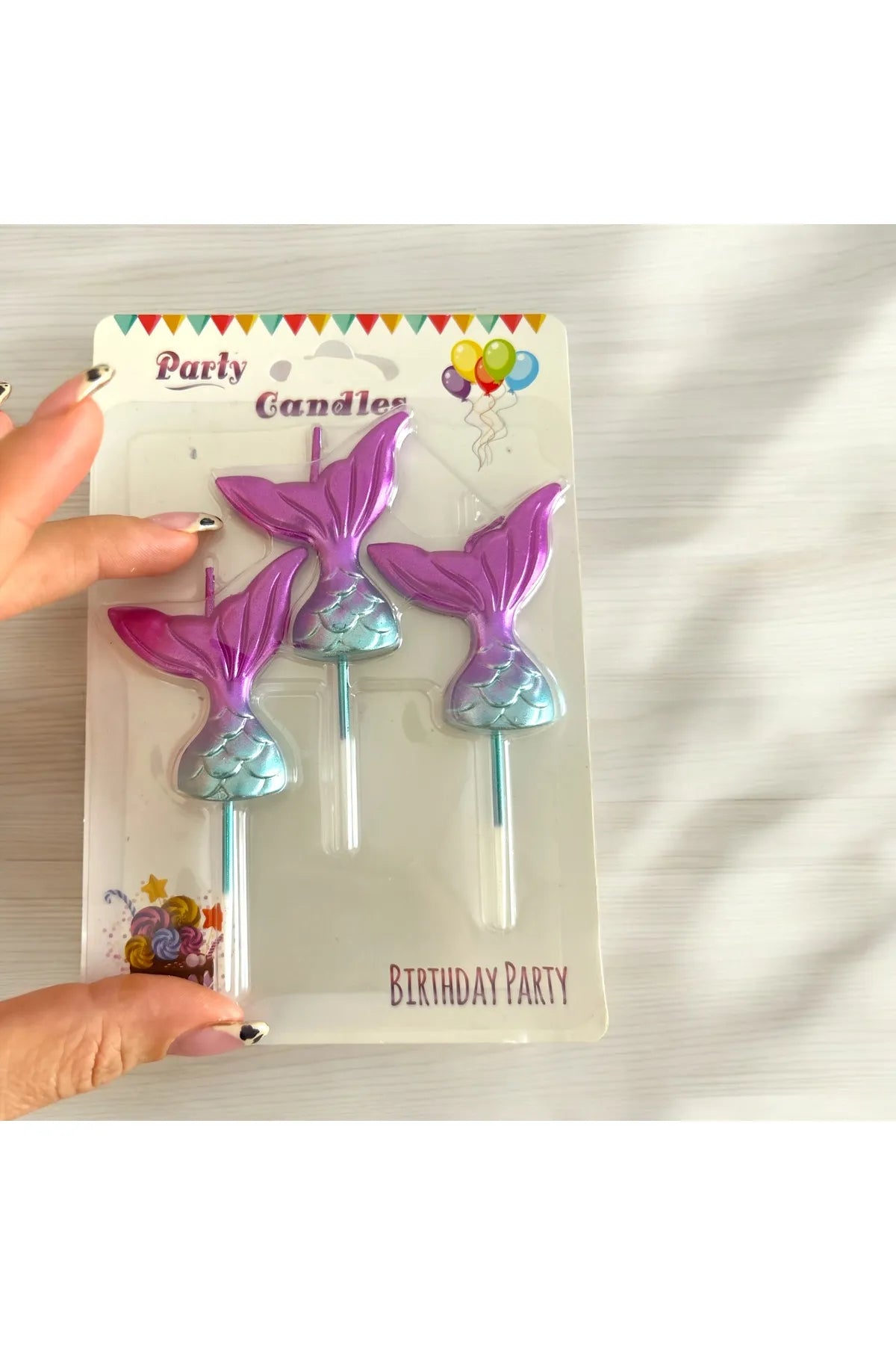 Deniz Kızı Mermaid Denizkızı Temalı Mum Seti 3 Parçalı Lüks Set