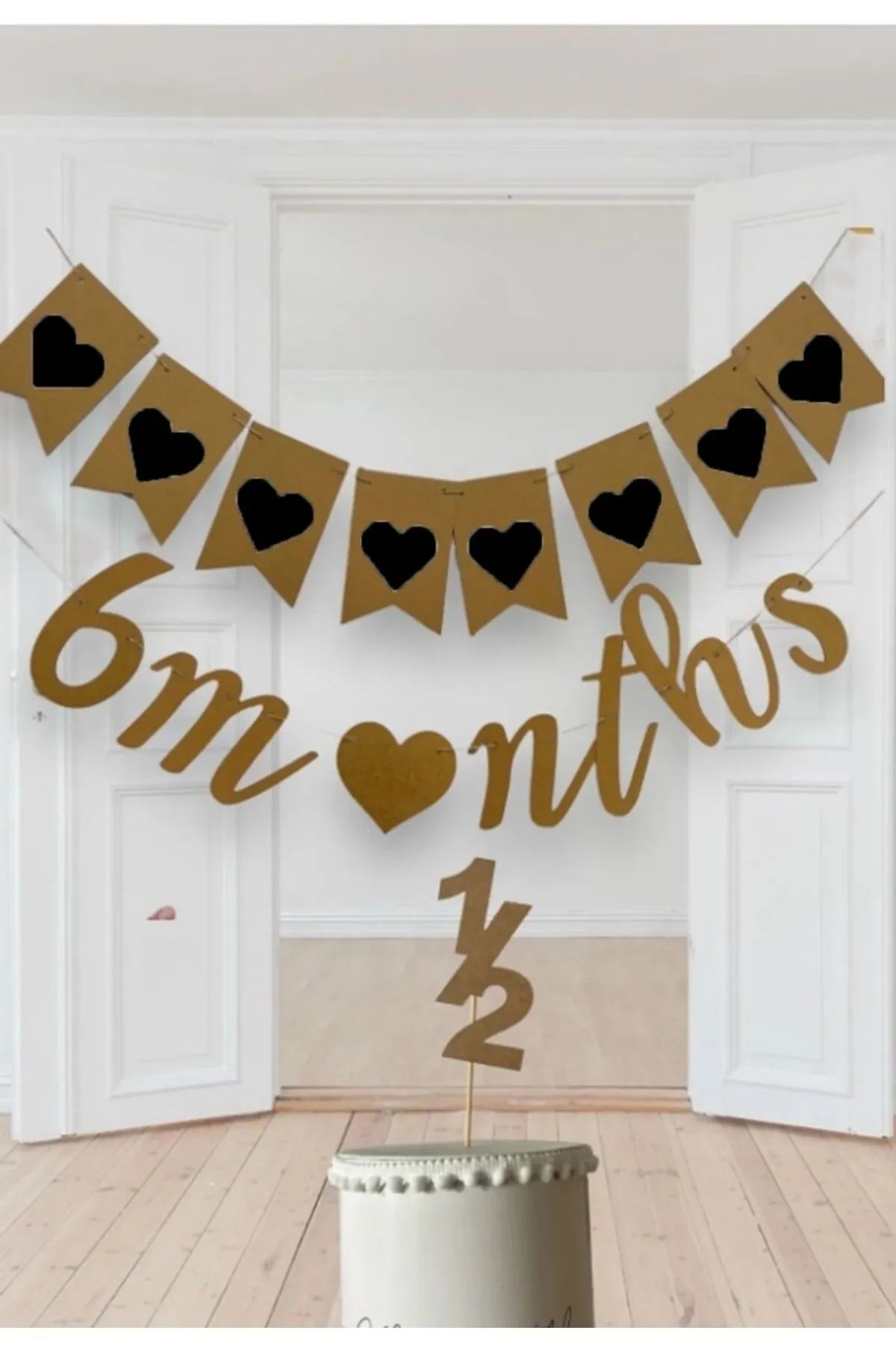Yarımyaş Temalı Kraft Siyah 3 Parça Set