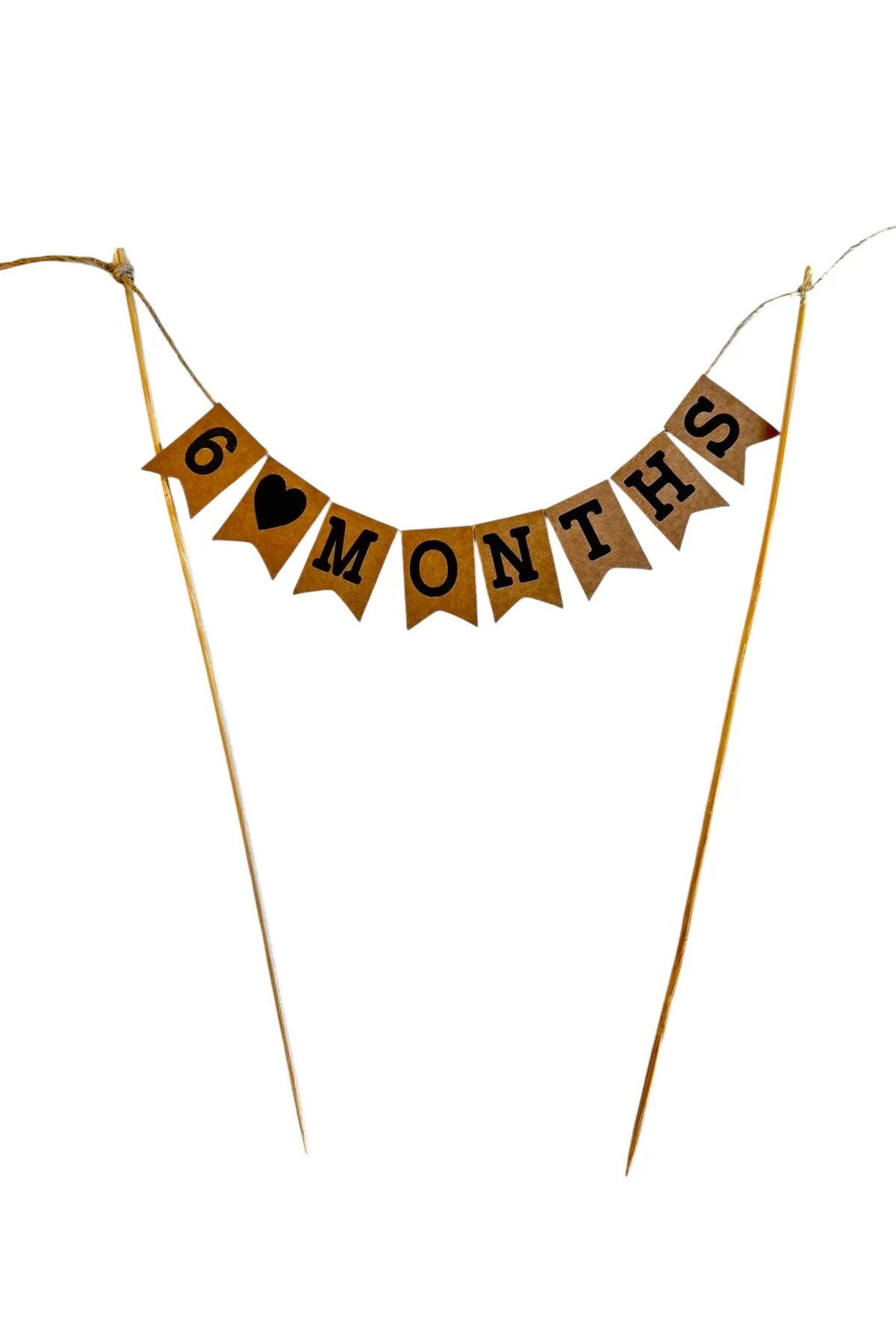 6 Months Yarımyaş Pasta Üzeri Yazı Süsü
