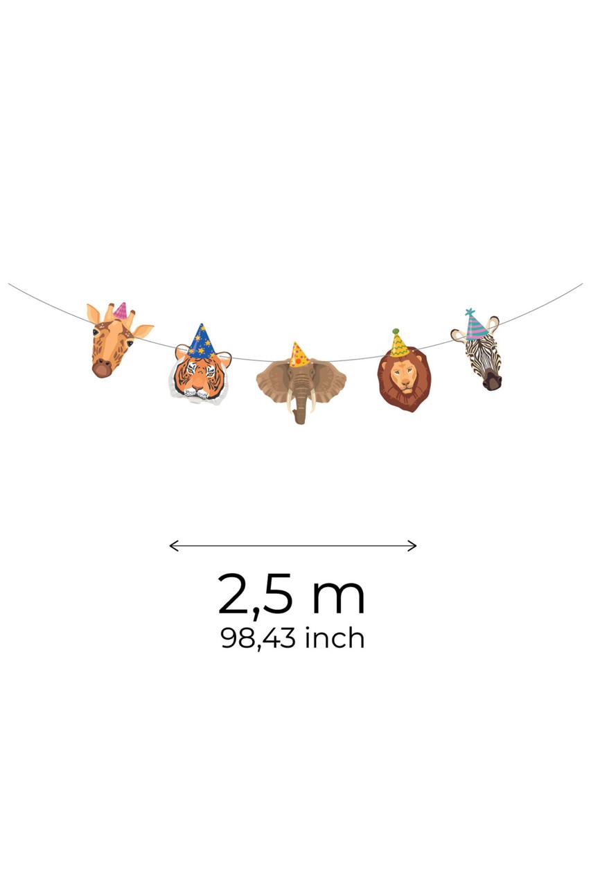 Parti Hayvanları Temalı Banner Süs Safari