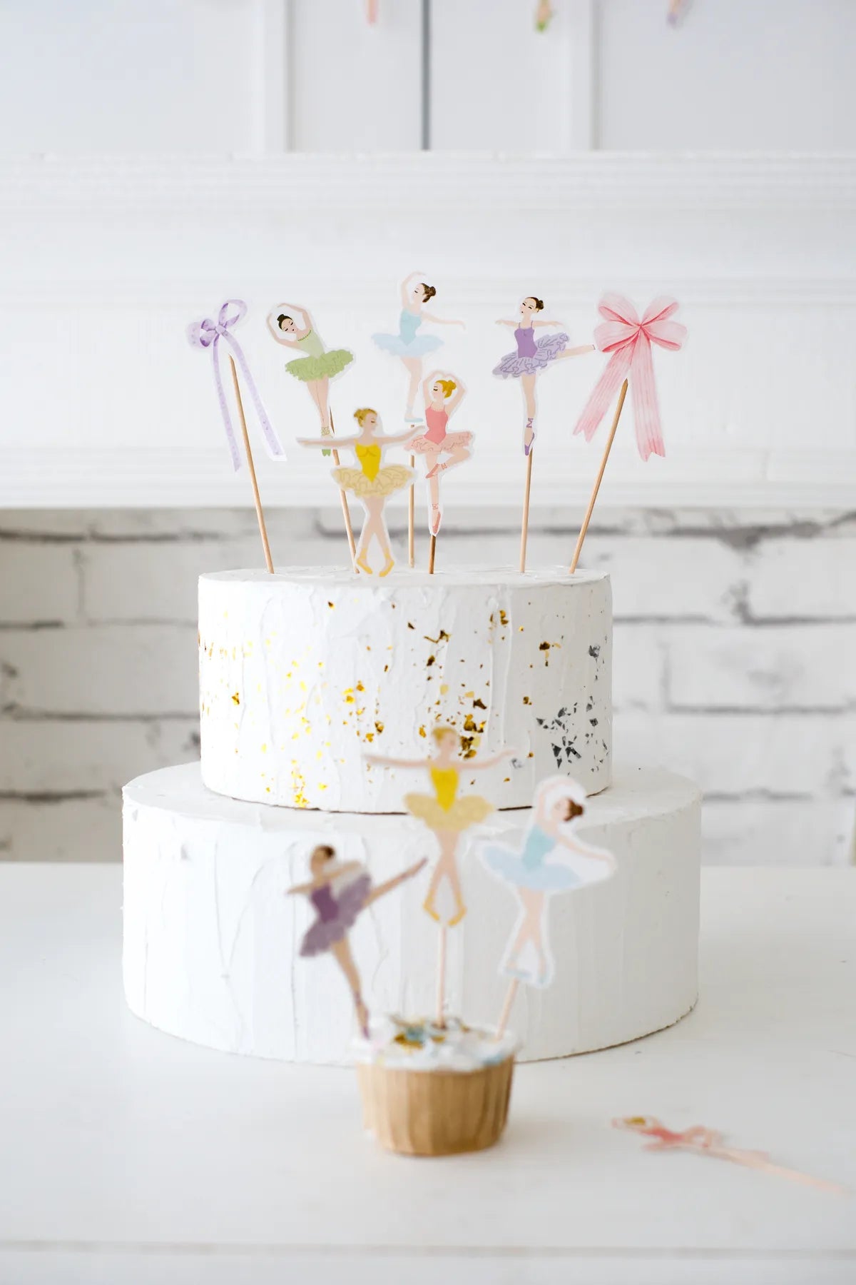 Balerin Temalı Pasta Süsü 7 li