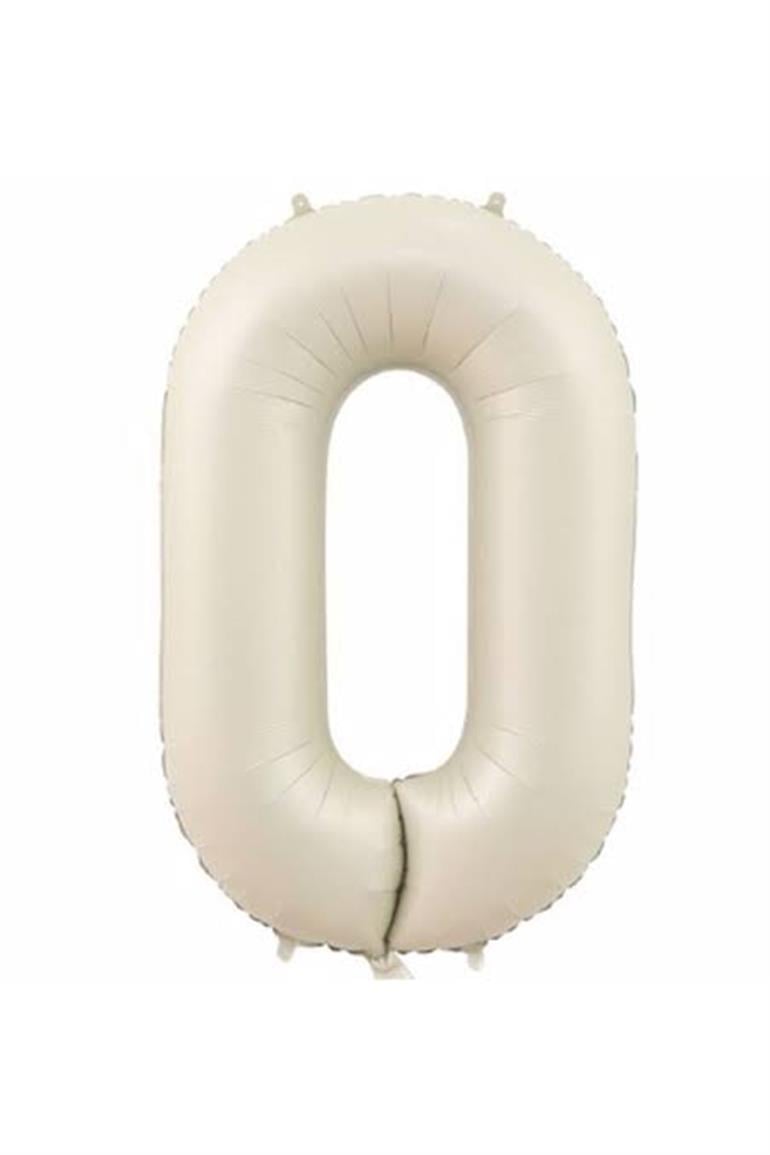 Deniz Kumu Bej Krem Rakam Folyo Balon