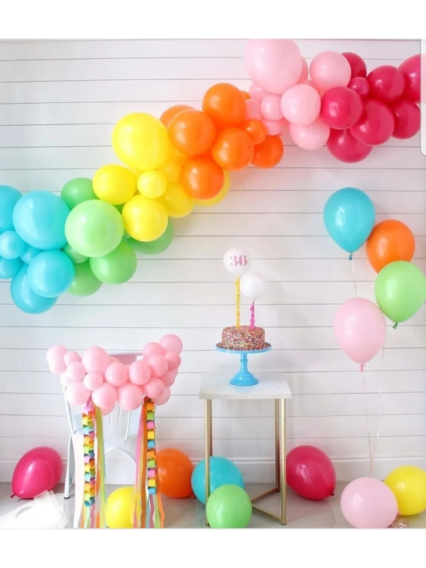 Neşeli Çocuklar Colorful Party Zincir Balon Seti 5 Metre