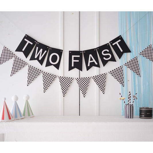 Yarış Temalı Damalı ve Two Fast Kırlangıç 2li Duvar Seti