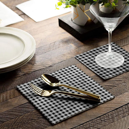 Yarış Tema Damalı Siyah Beyaz Pötikare Modelli Kağıt Peçete 20 Adet