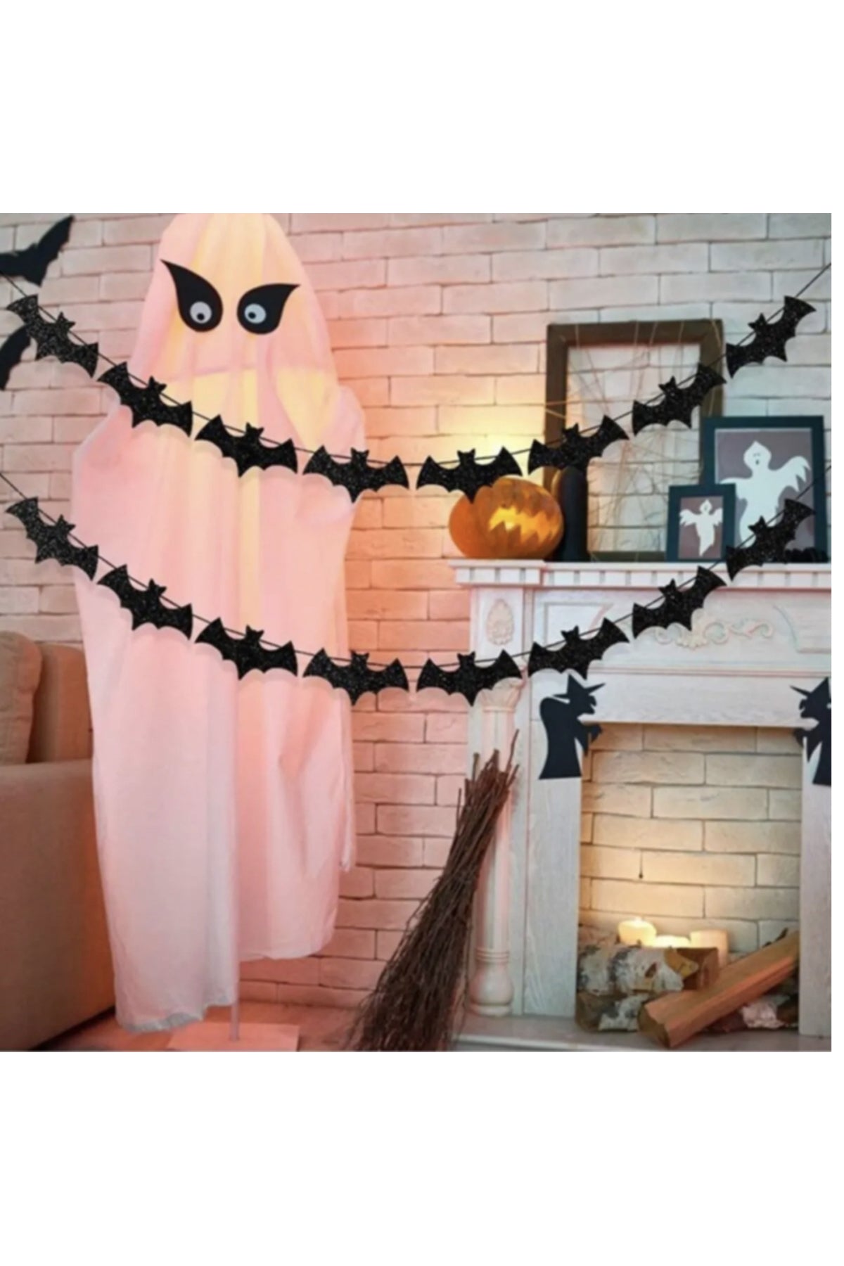 Hallowen Cadılar Bayramı Yarasa Balkabağı Duvar Süsü Set