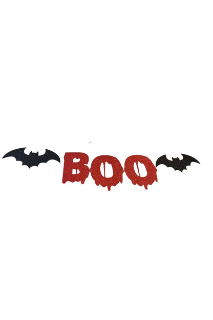 Cadılar Bayramı Yarasa Kırmızı Boo Süs
