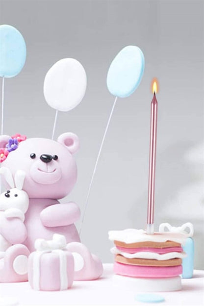 Rose Gold Uzun Pasta Mumu 18 cm 6 Adet