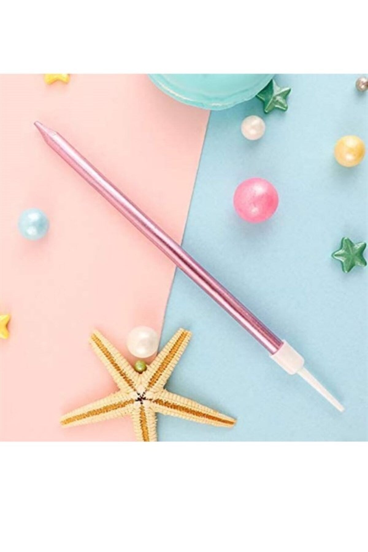 Rose Gold Uzun Pasta Mumu 18 cm 6 Adet