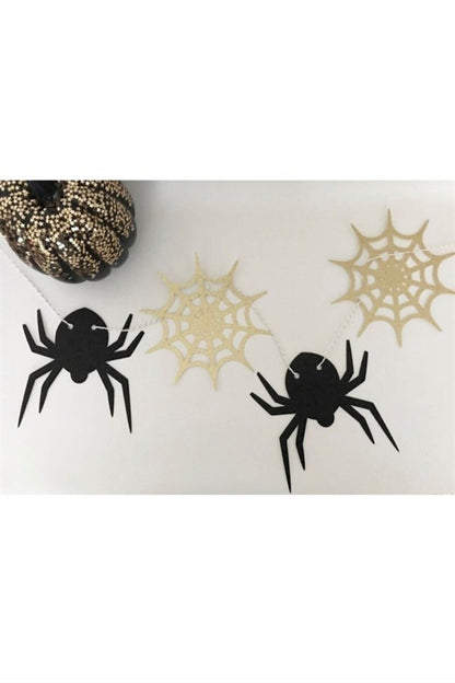 Cadılar Bayramı Halloween Örümcek Duvar Süsü 11 Li