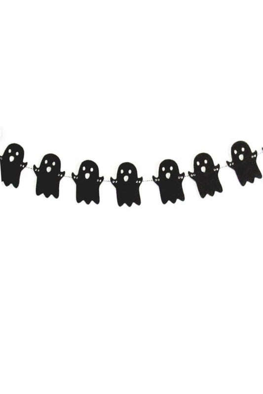 Cadılar Bayramı Halloween Hayalet Banner Siyah 11 Li