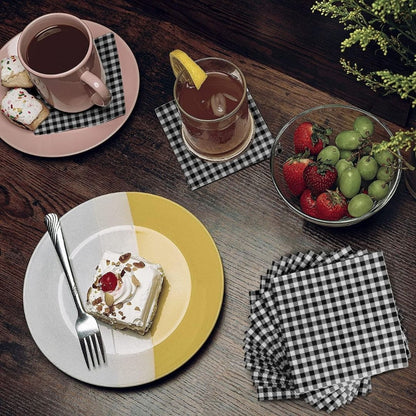 Yarış Tema Damalı Siyah Beyaz Pötikare Modelli Kağıt Peçete 20 Adet