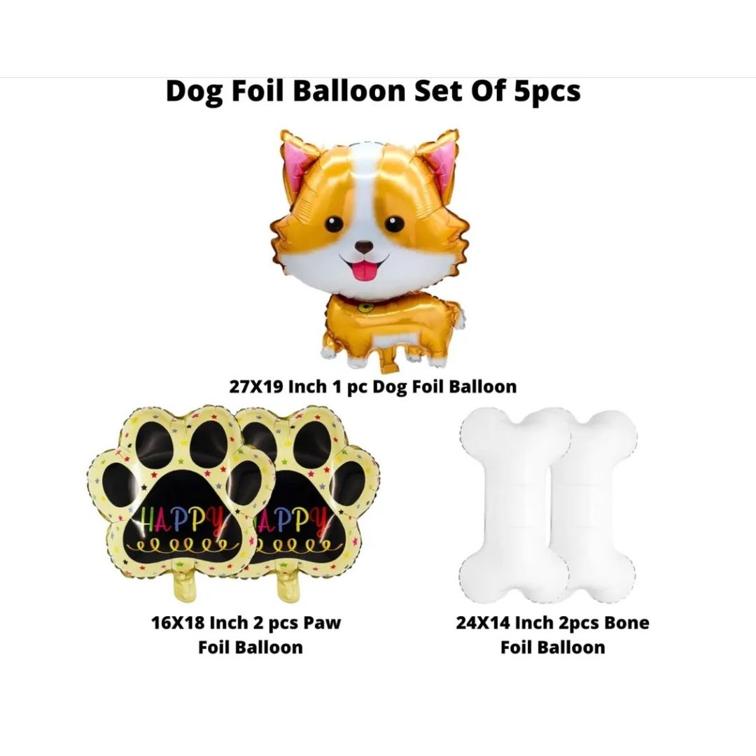 Köpek Can Dostlarımız 5 Parça Folyo Balon Seti