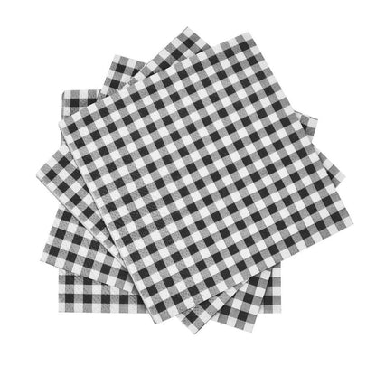 Yarış Tema Damalı Siyah Beyaz Pötikare Modelli Kağıt Peçete 20 Adet