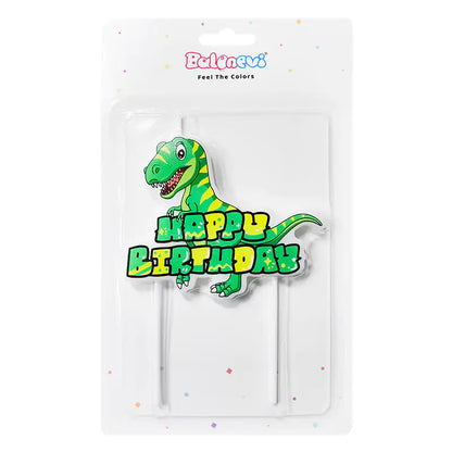 Dinozor Temalı Happy Birthday Pasta Mumu