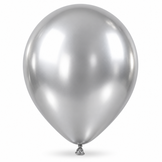 12 İnç Metalik Gümüş Balon