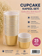 Gold Cupcake Kapsül 25 li