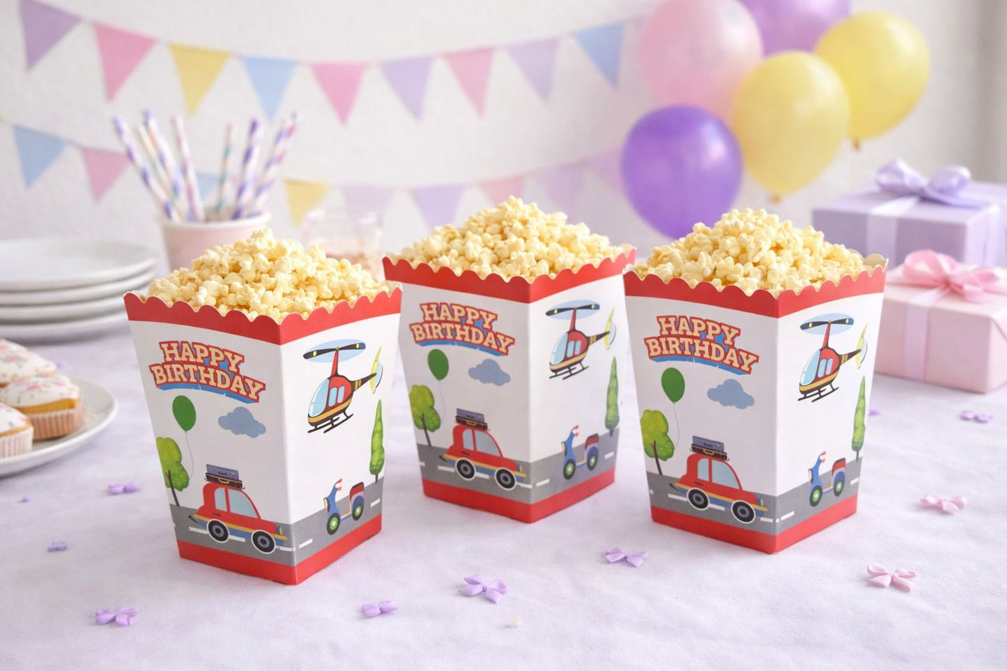 Taşıtlar Temalı Mısır Kutusu 8 li