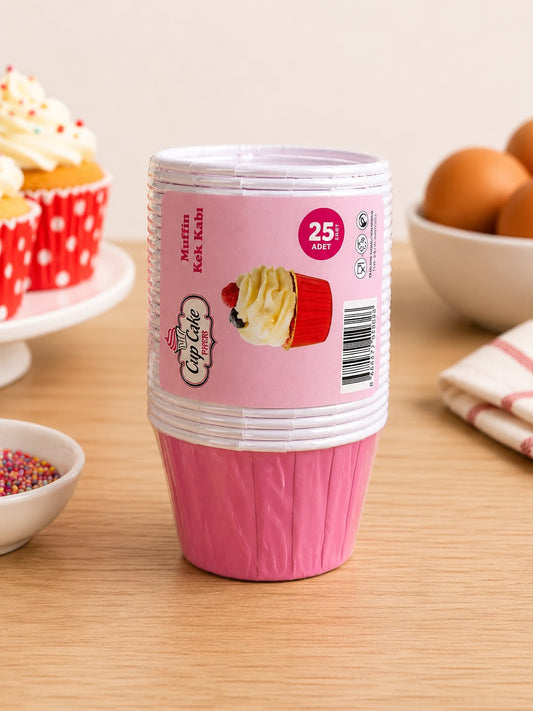 Pembe Cupcake Kapsül 25 li