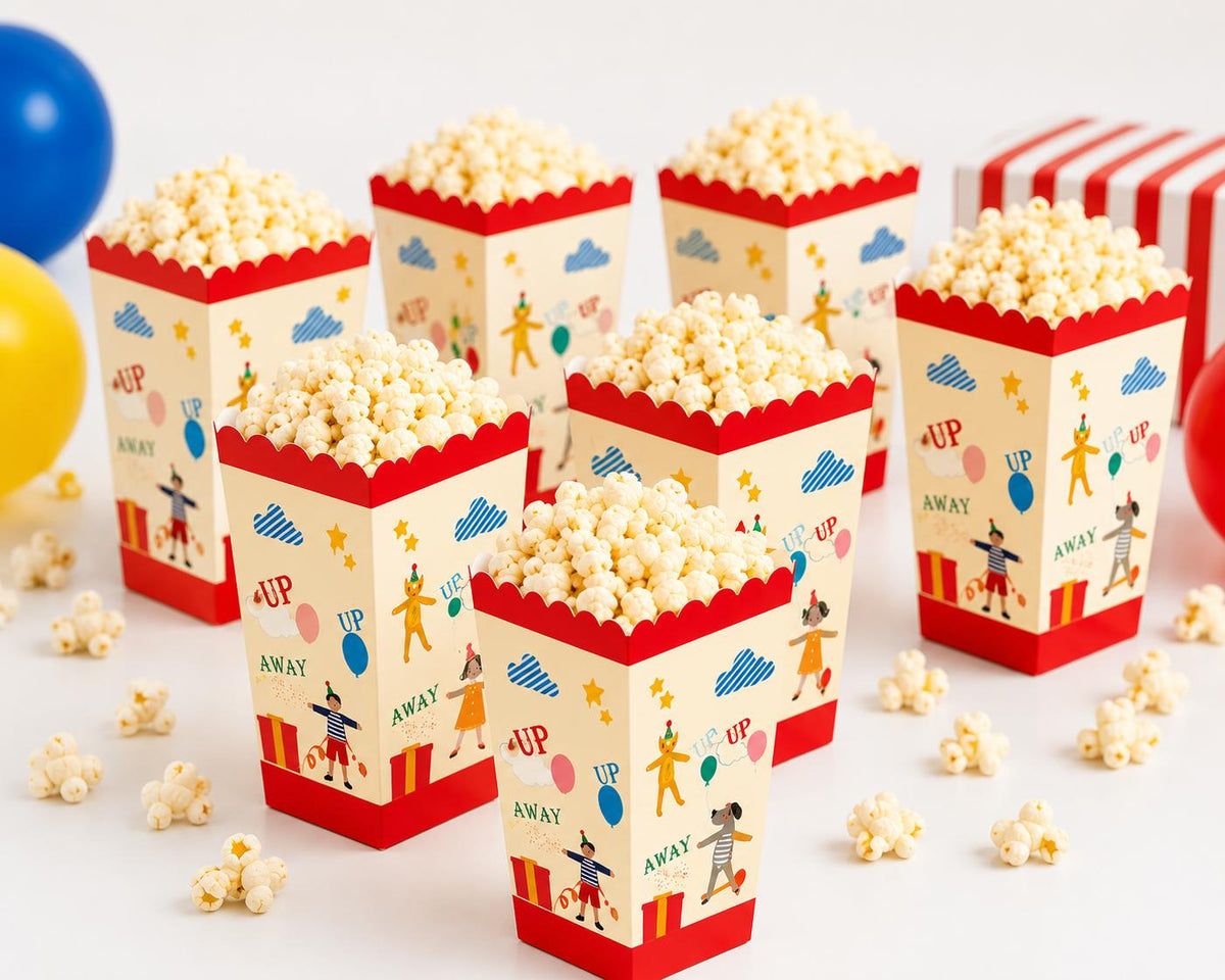 Neşeli Çocuklar Temalı Mısır Popcorn Kutusu 8 Adet