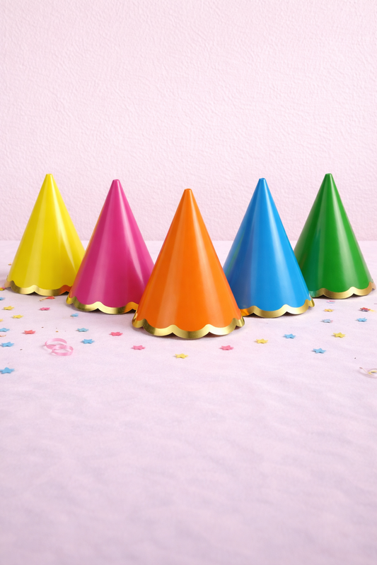 Karnaval Renkler Yaldızlı Parti Şapkası Küçükboy Peluşlara Takılabilir 13-9 cm