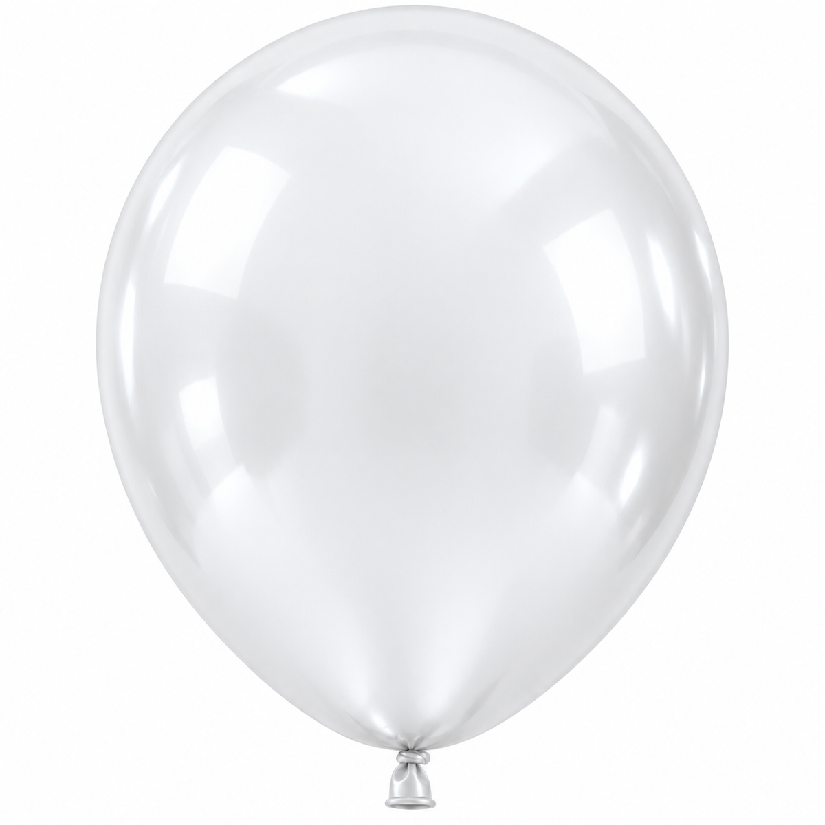 12 İnç Metalik Beyaz Balon