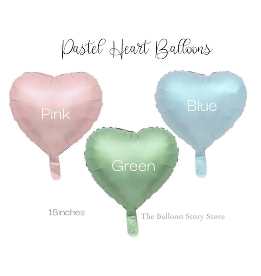 Saten Renkler 3 Adet Kalp Balon