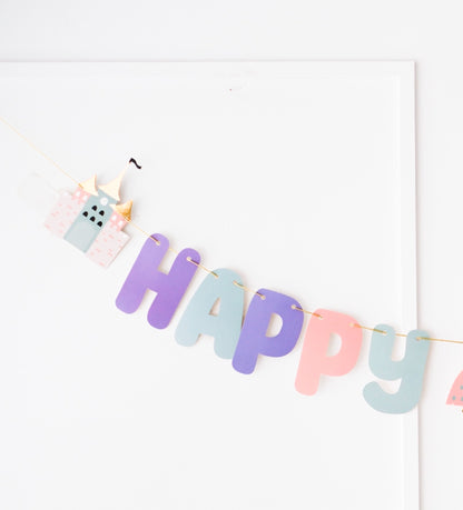 Rapunzel Prenses Temalı Happy Birthday Makaron Duvar Yazı