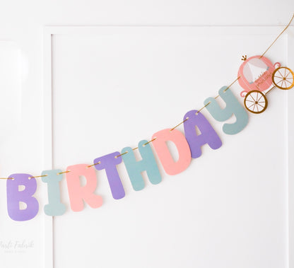 Rapunzel Prenses Temalı Happy Birthday Makaron Duvar Yazı