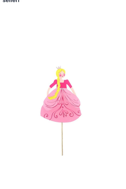 Prensesler Temalı Pasta Üzeri Büyükboy Süs