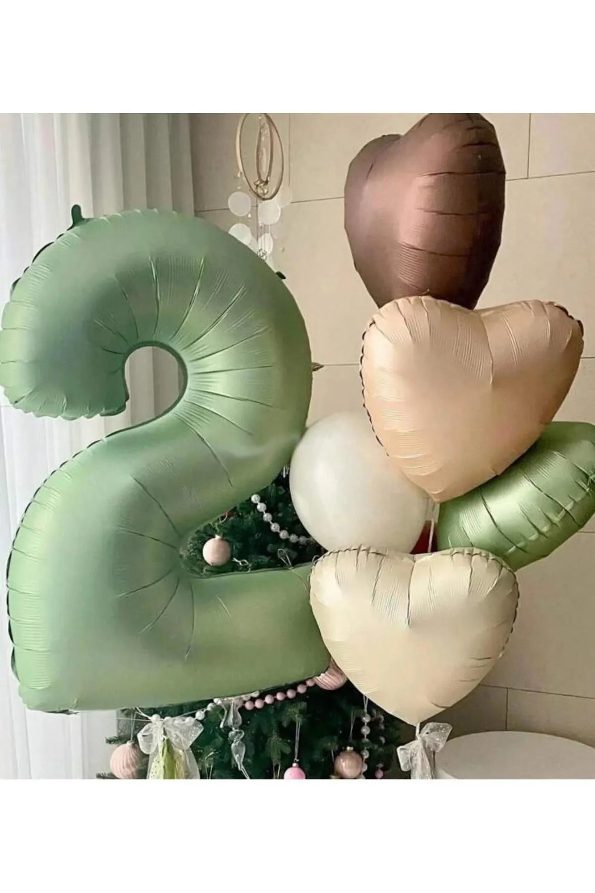 Adaçayı Yeşili Rakam Folyo Balon 34 inch Yaş Seçiniz