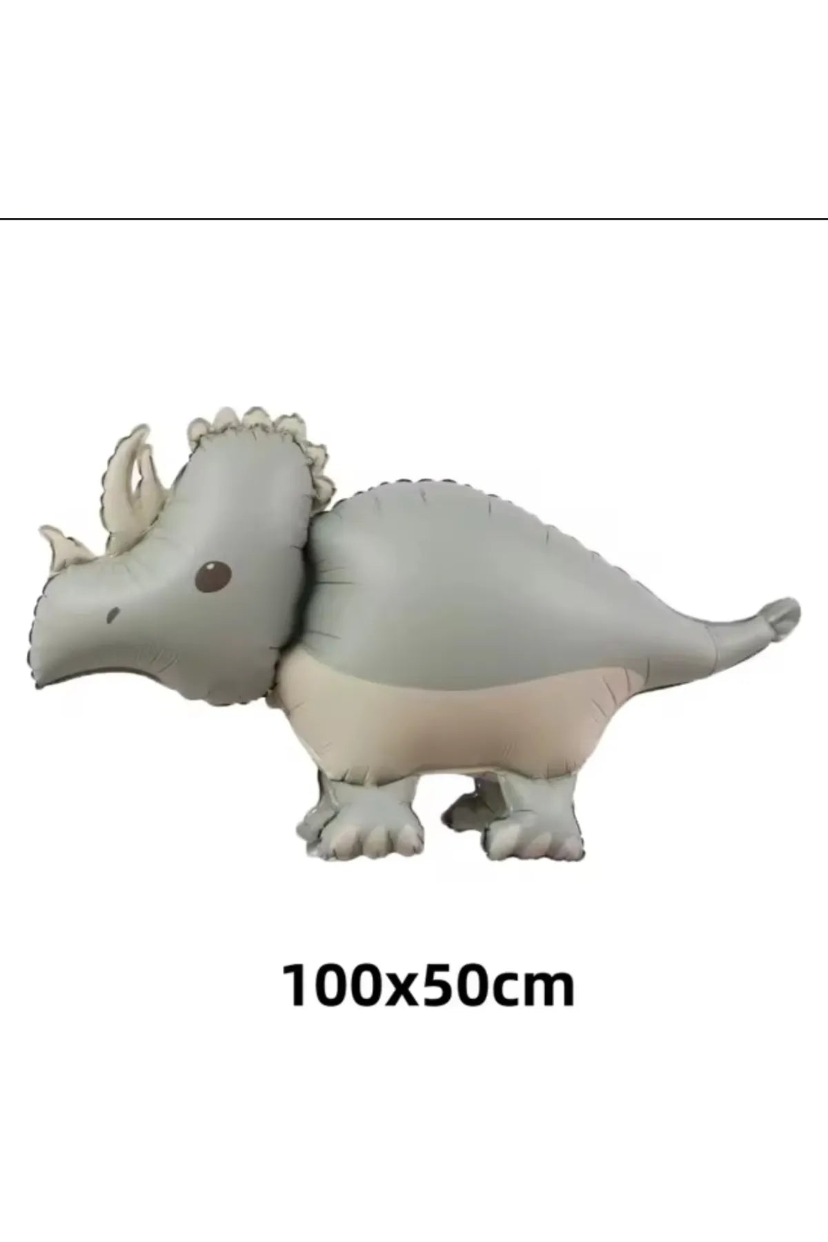 Dinozor Temalı Pastel Retro Gri Folyo Balon 100 cm