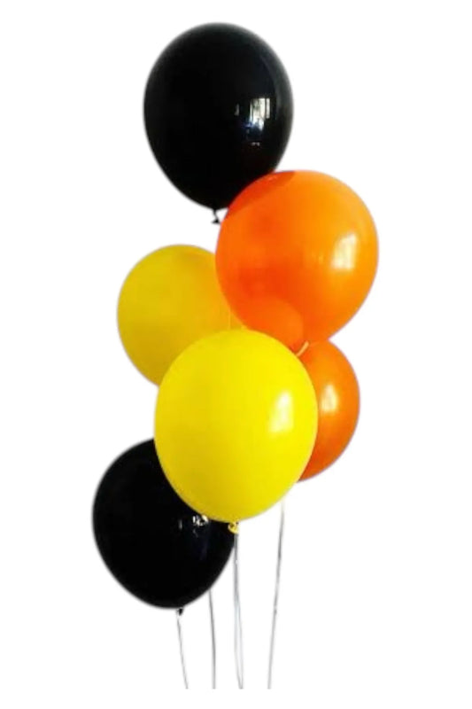 İnşaat Temalı Turuncu Sarı Siyah Balon Demeti 10 lu