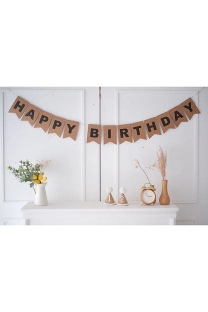Happy Birthday Kraft Siyah Doğumgünü Yazısı