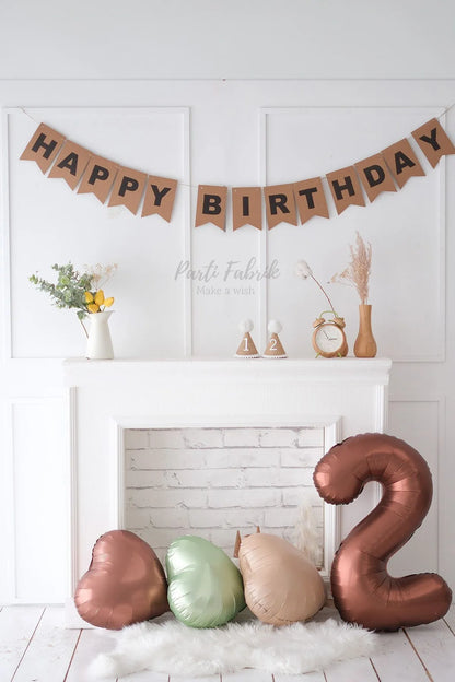 Happy Birthday Kraft Siyah Doğumgünü Yazısı