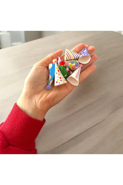 Miniboy Parti Şapkası PastaÜzeri Mini Oyuncaklar üzeri Kullanım 8 Adet 5 cm